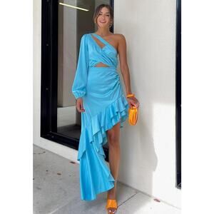 The Drop x Laura Vanessa Lavendula One Shoulder Asymmetrical Dress NWT Large